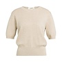 Yaya trui met korte mouwen en open rug beige