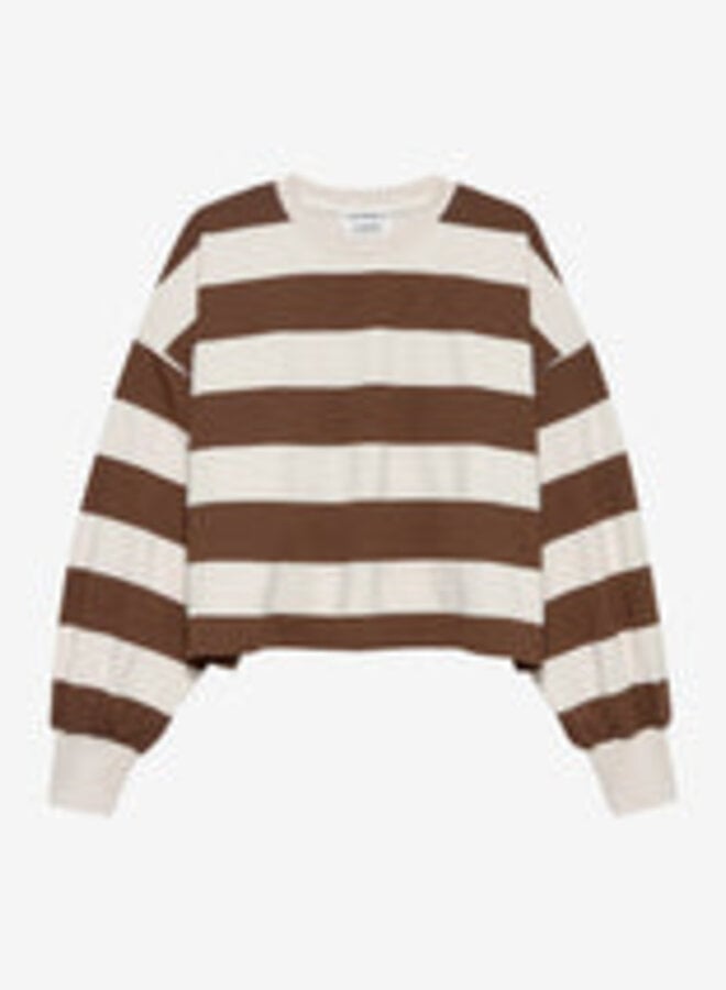 Catwalk junkie oversized striped long sleeve rocky road