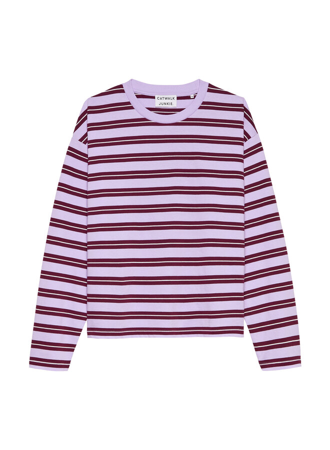 Catwalk junkie striped long sleeve lavender frost