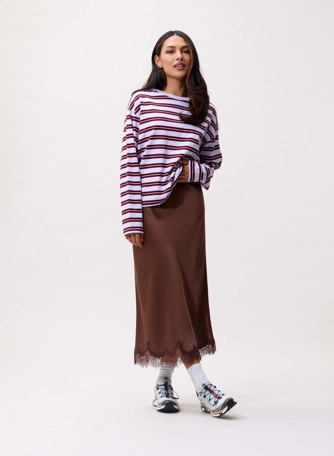 Catwalk junkie striped long sleeve lavender frost