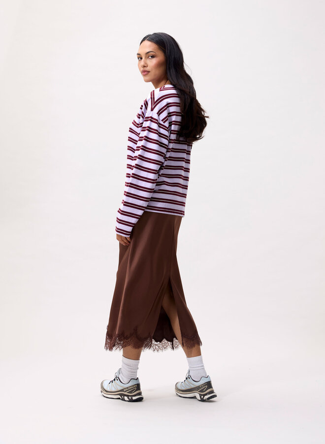 Catwalk junkie striped long sleeve lavender frost