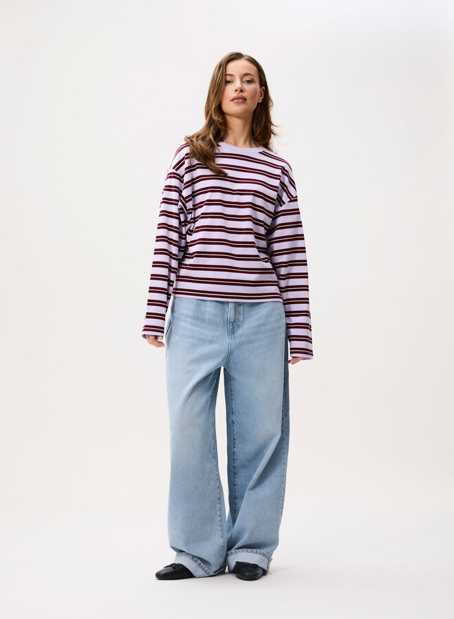 Catwalk junkie striped long sleeve lavender frost