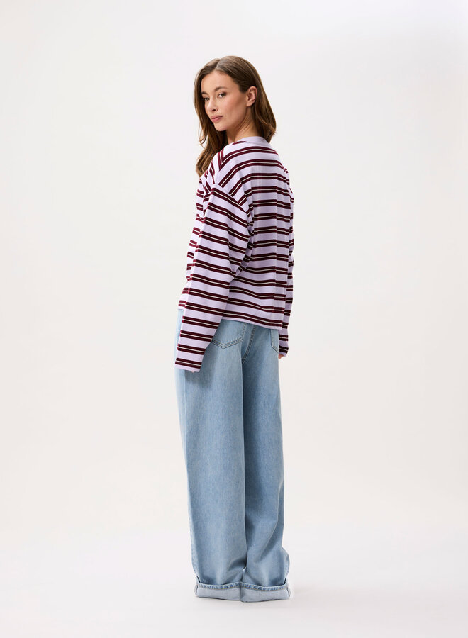 Catwalk junkie striped long sleeve lavender frost