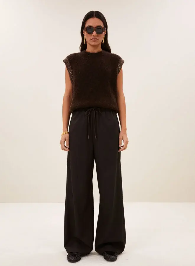By Bar pelle pinstripe pants brown