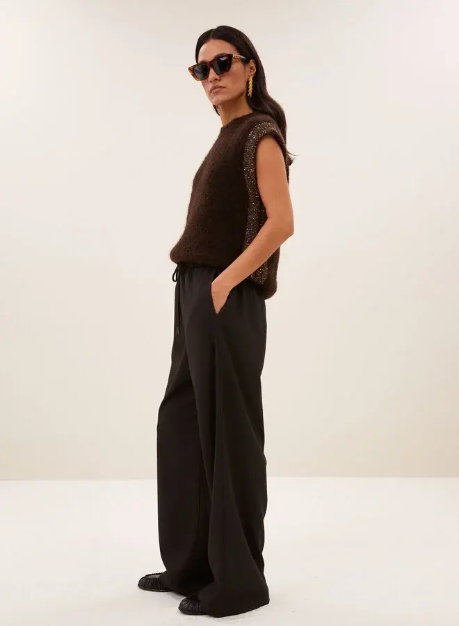 By Bar pelle pinstripe pants brown
