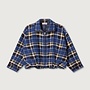 Denham hono check jacket dark blue