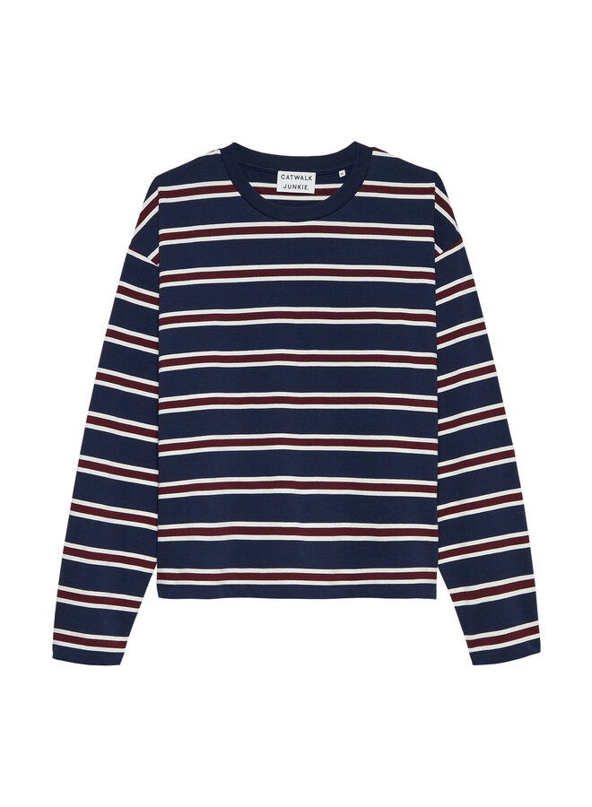 Catwalk junkie striped long sleeve navy
