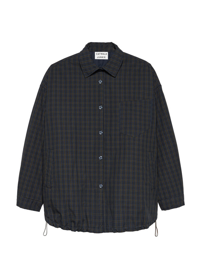 Catwalk Junkie padded check jacket navy