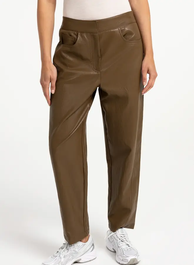 Yaya kunstleren broek teak brown