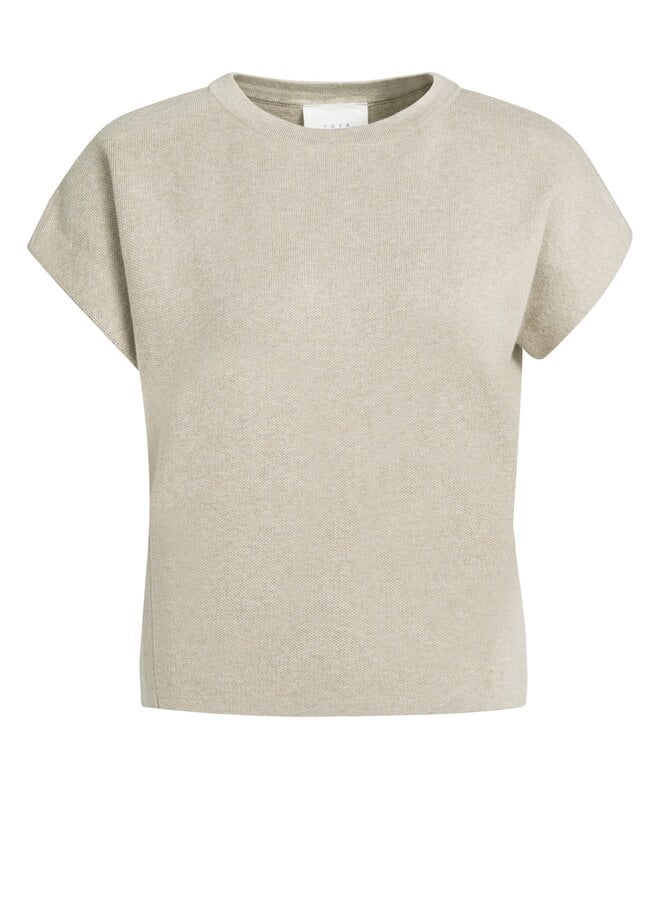 Yaya mouwloze jacquard trui grey