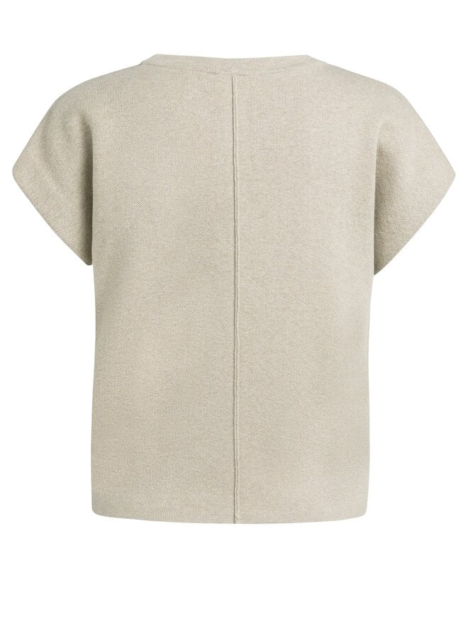 Yaya mouwloze jacquard trui grey