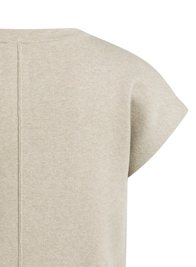 Yaya mouwloze jacquard trui grey