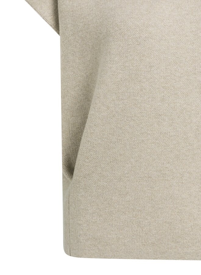 Yaya mouwloze jacquard trui grey