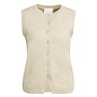 Yaya gebreide spencer met knopen light beige