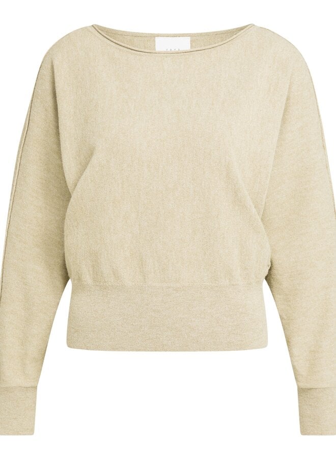 Yaya trui met boothals olive gray
