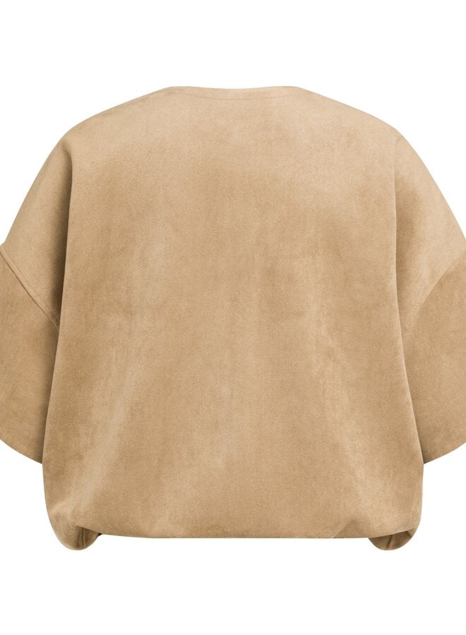 Yaya oversized suede jasje brown