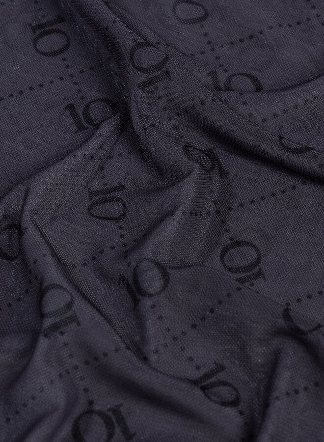 10days mesh long sleeve monogram steelblue