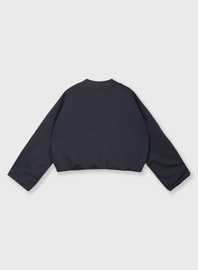 10DAYS reversible cardigan fleece steel blue