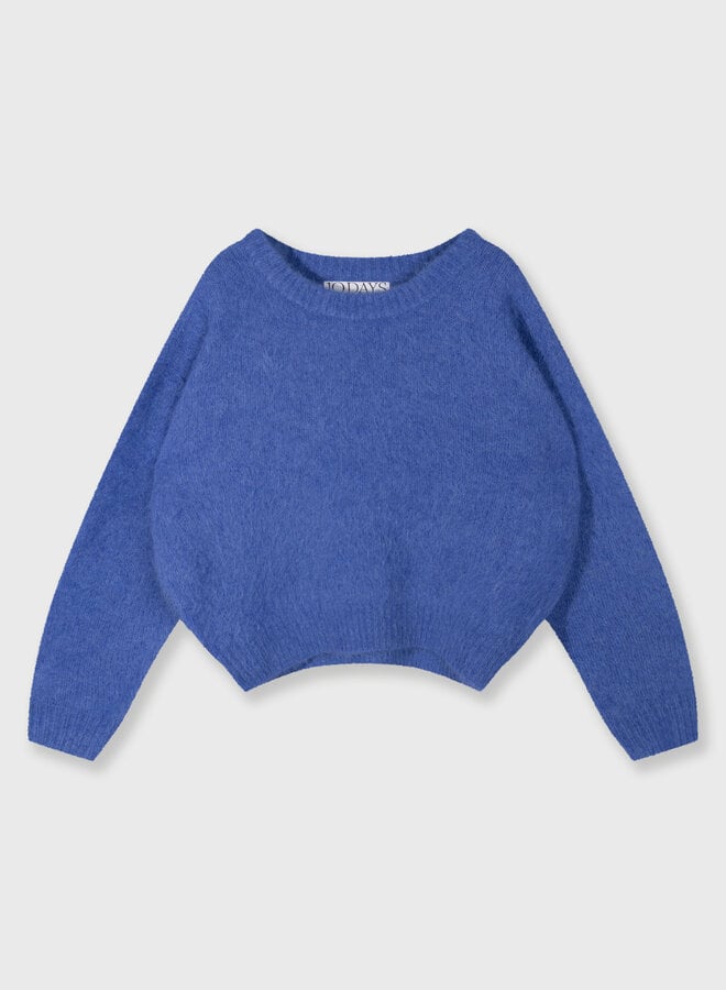 10days hairy knit sweater ultramarine