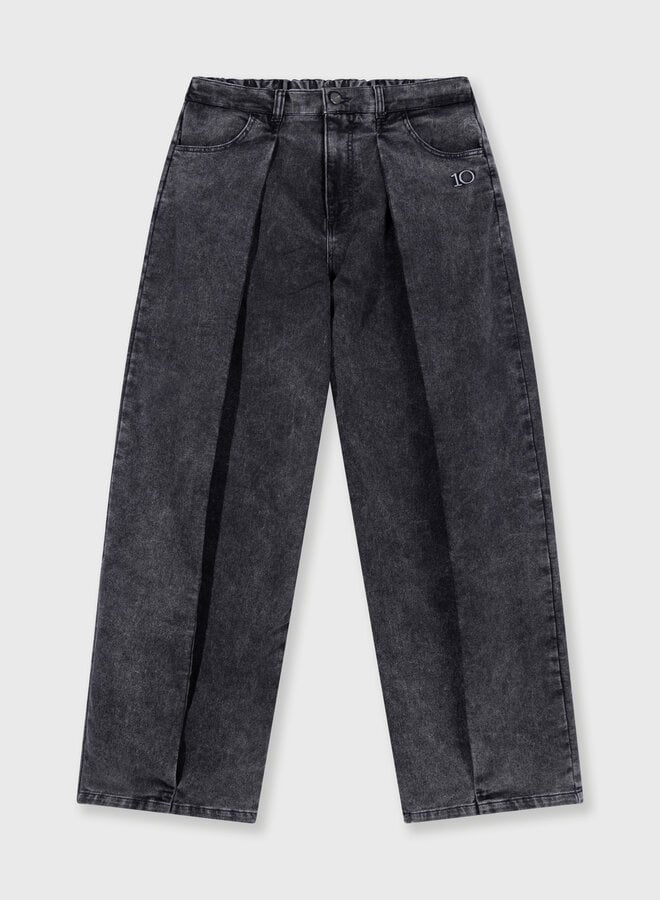 10DAYS bar pants jog denim black