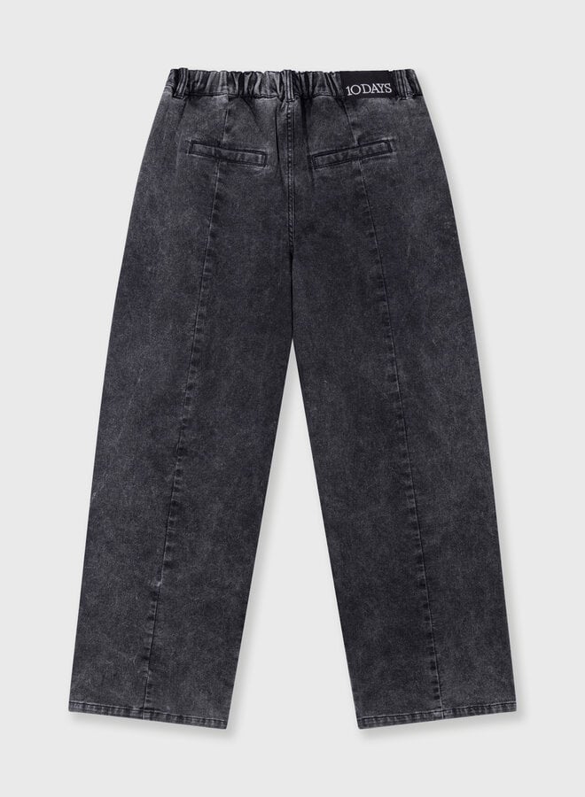 10DAYS bar pants jog denim black