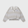10days balloon sweater stripes soft white