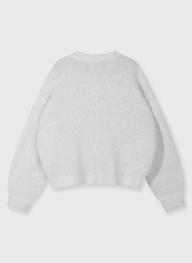 10days hairy knit cardigan ecru
