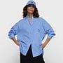 10days long sleeve shirt check ultramarine