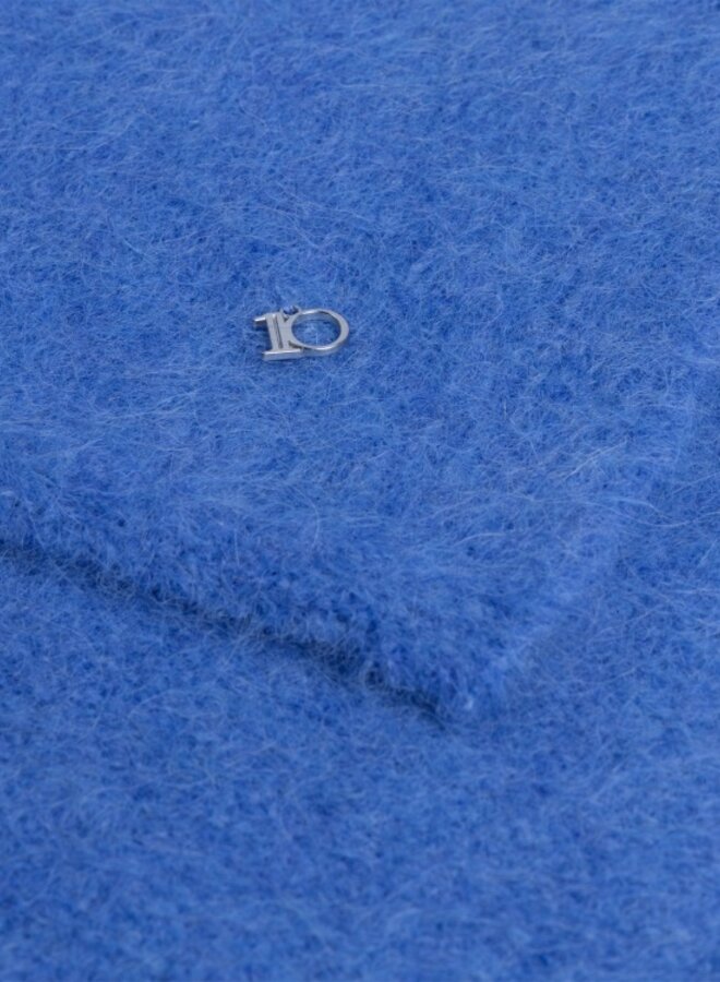 10DAYS hairy knit scarf ultramarine