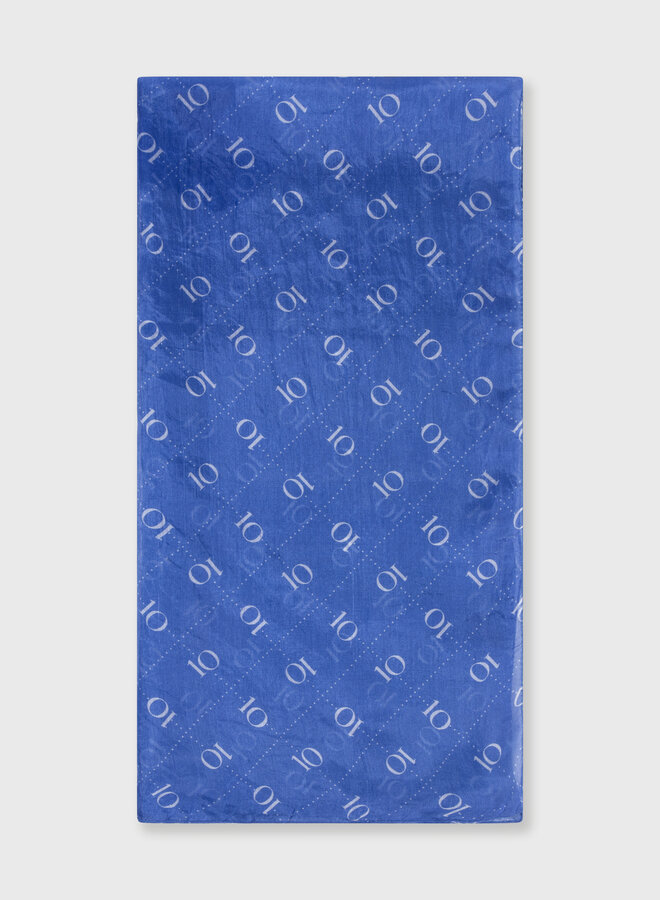 10DAYS silk scarf monogram ultramarine