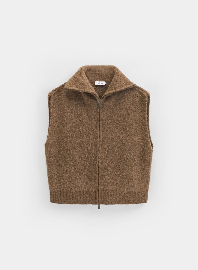 Knit-ted manny cardigan mid brown