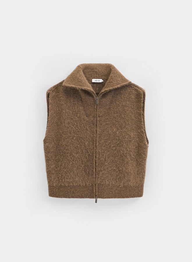 Knit-ted manny cardigan mid brown
