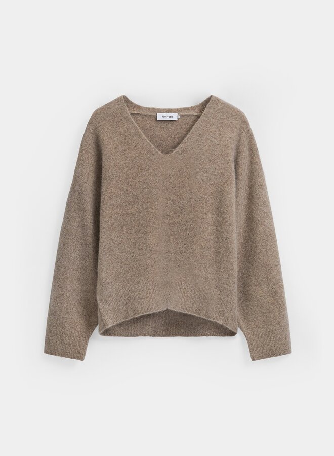 Knit-ted lucia pullover walnut