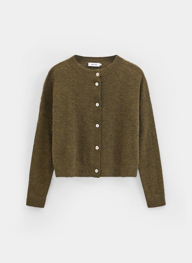 Knit-ted emile cardigan moss