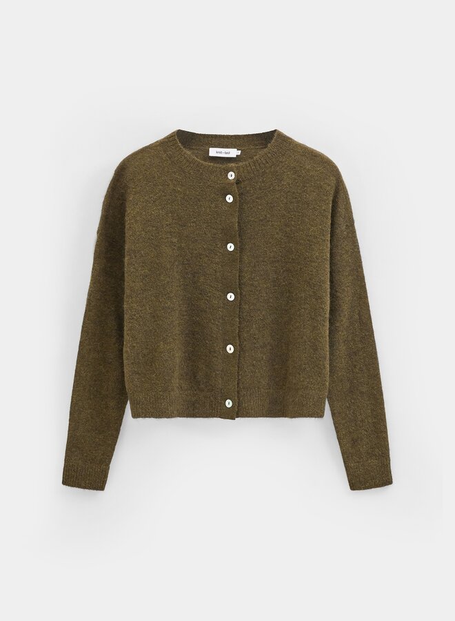 Knit-ted emile cardigan moss