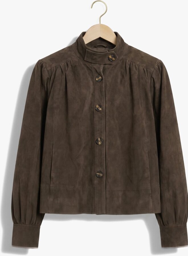 Second Female zonie suede jacket black olive