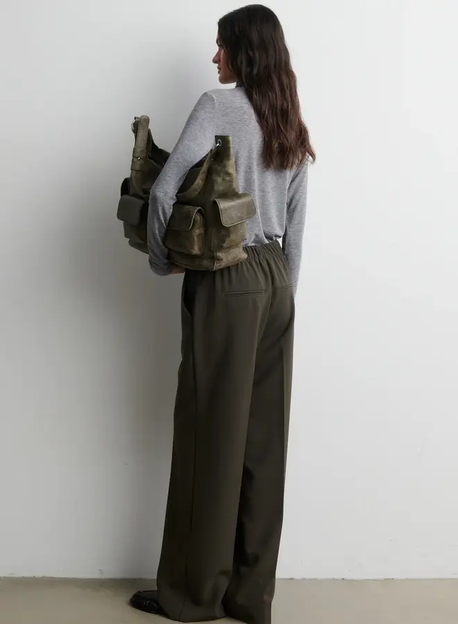 Second F. fique classic trousers black olive