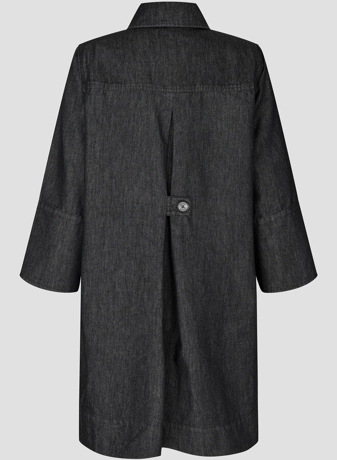 Seconf F. dera denim tunic dress black