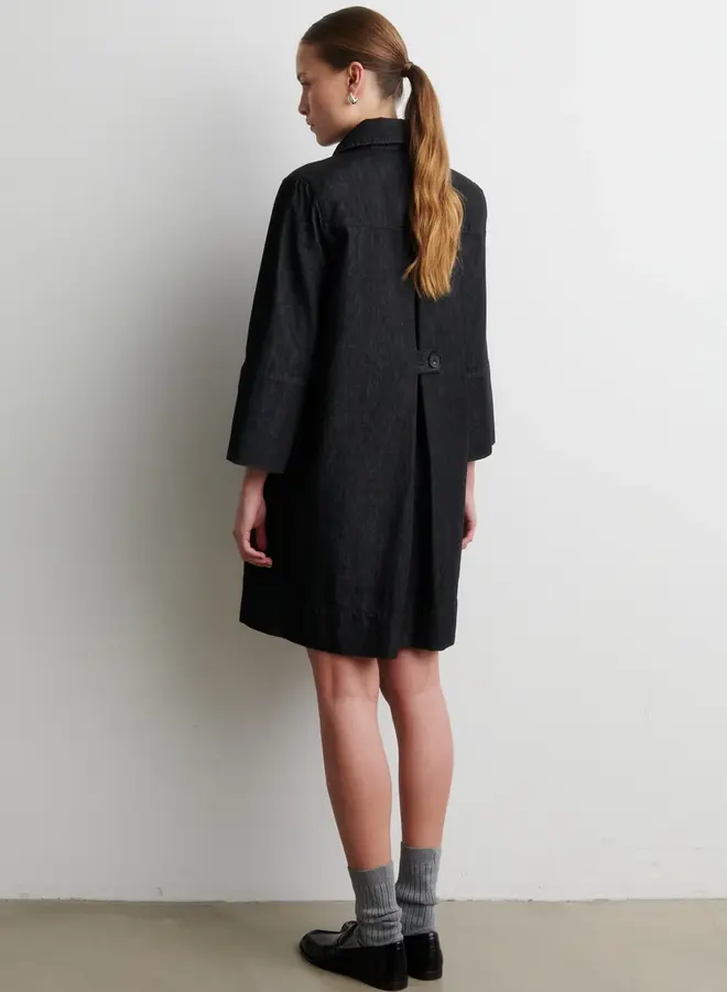 Seconf F. dera denim tunic dress black