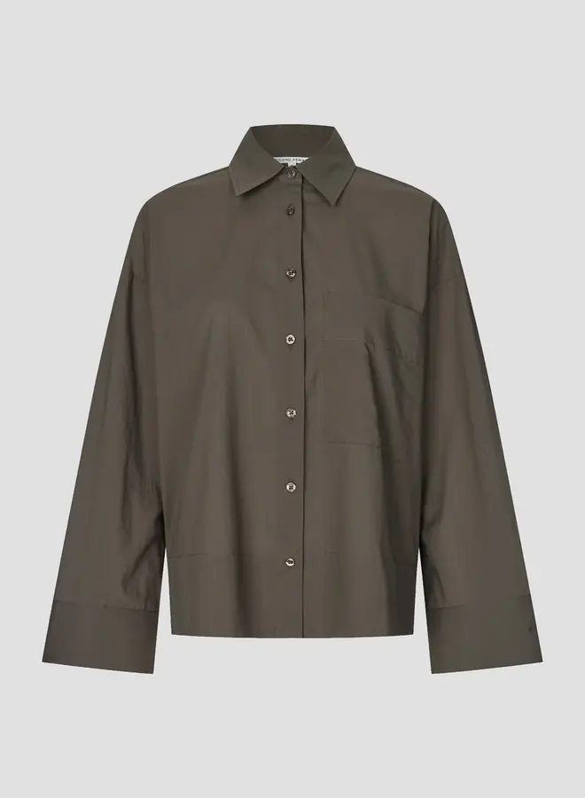 Second Female lanna shirt black olive