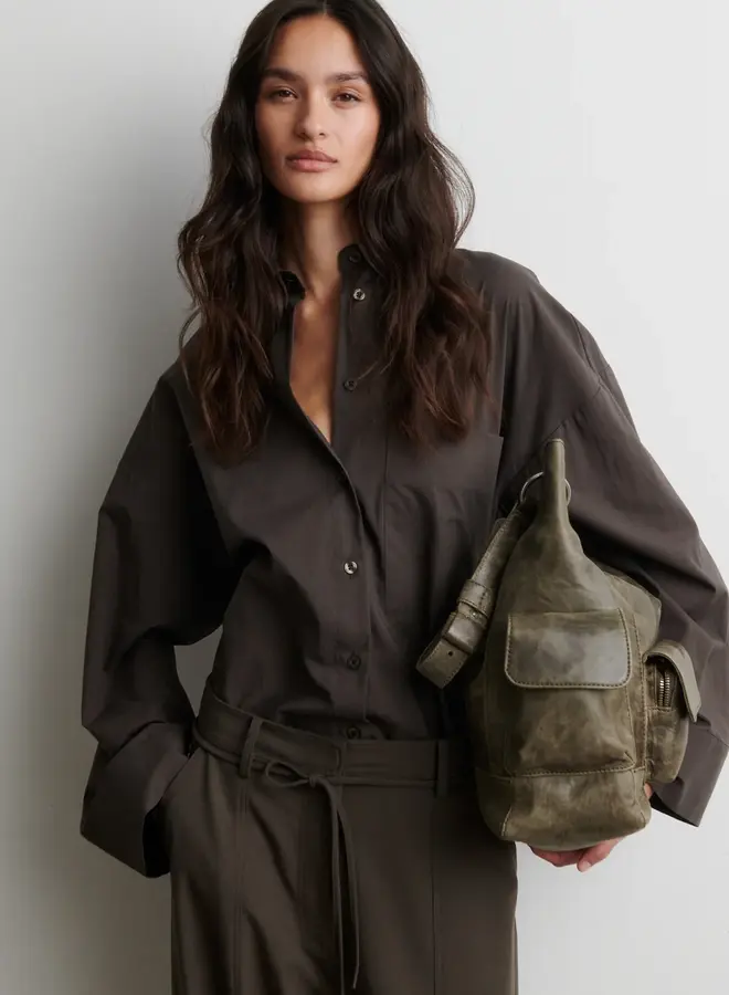 Second Female lanna shirt black olive