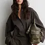 Second Female lanna shirt black olive