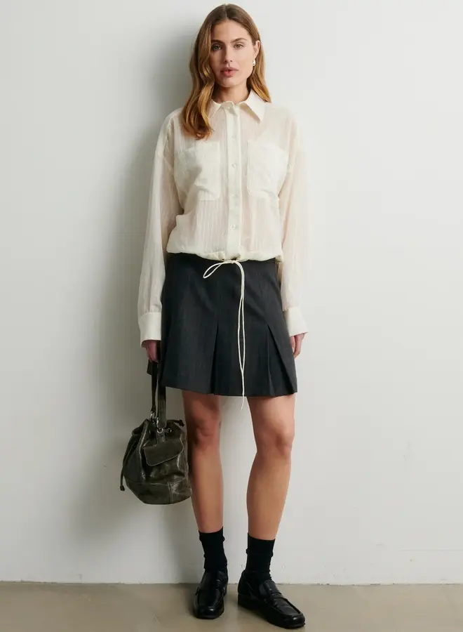 Second Female anjou mini skirt dark grey