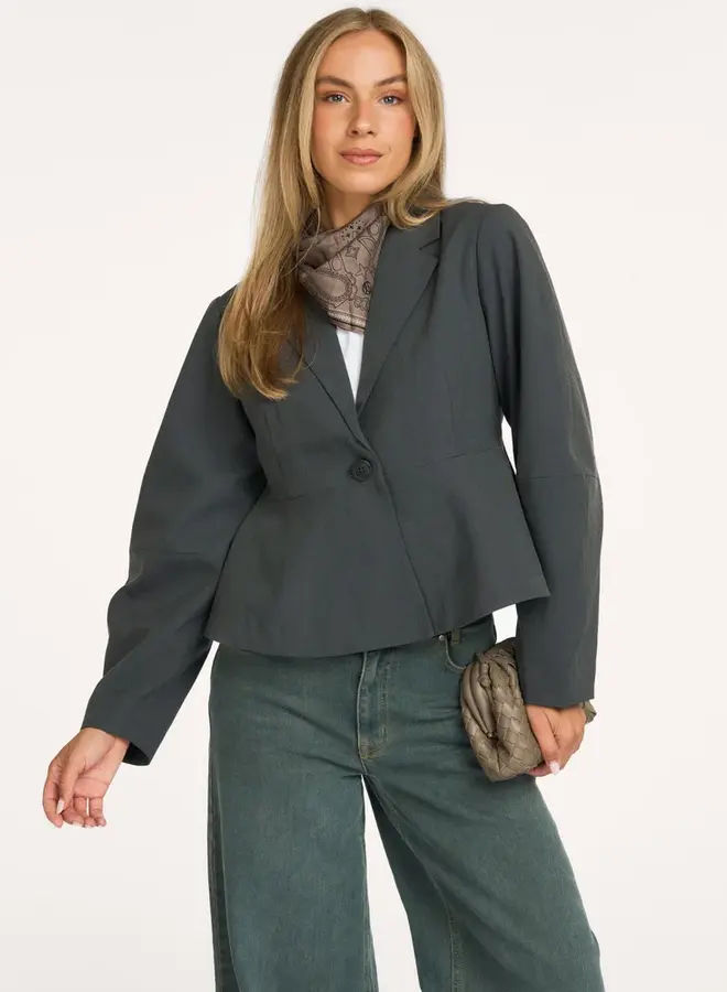 MEW evie shaped blazer dark grey