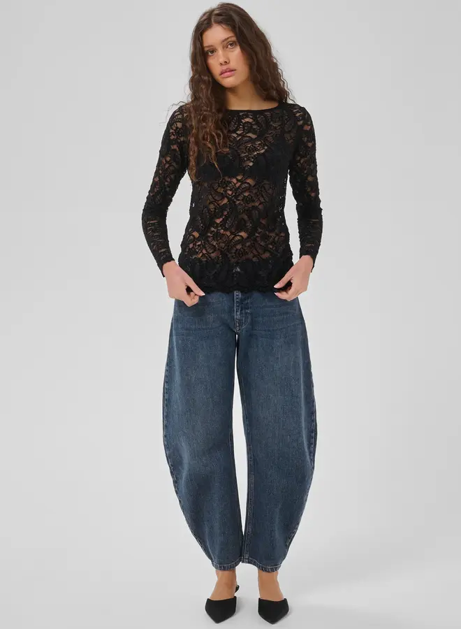 MEW salvia lace top black