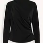 MEW helle asymmetric blouse black