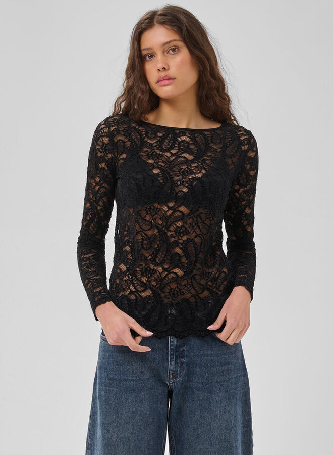 MEW salvia lace top black