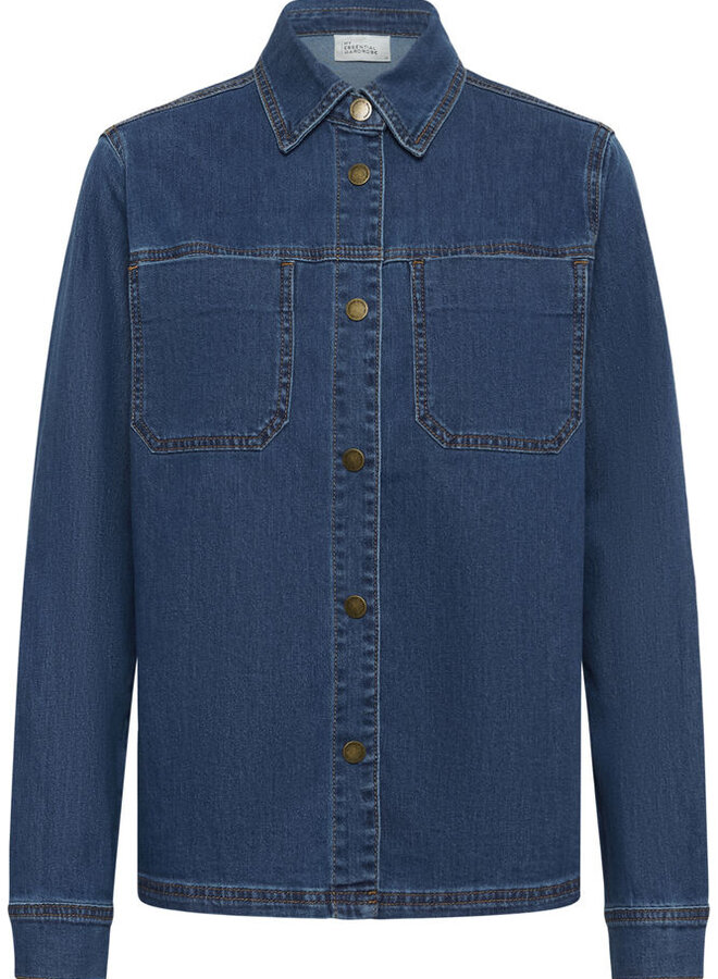 MEW ann 115 boxy shirt medium blue