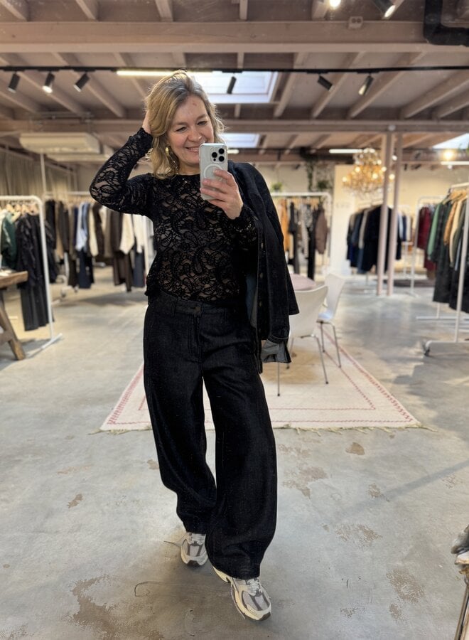 MEW salvia lace top black