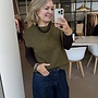 SF lulu sl knit vest fir green